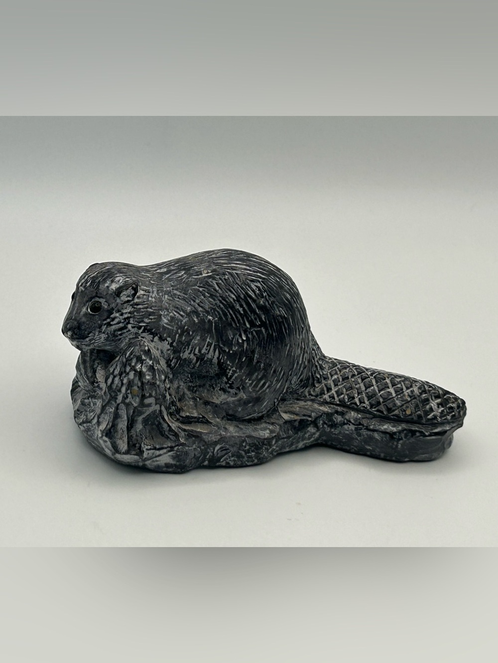 Vintage Wolf Originals Beaver Figurine – Hand Made in Canada Wildlife Sculpture